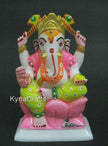 Marble Lord Ganesha Ji Statue , White Ganesh Idol 