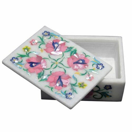 Marble Inlay Box , Trinket Box 