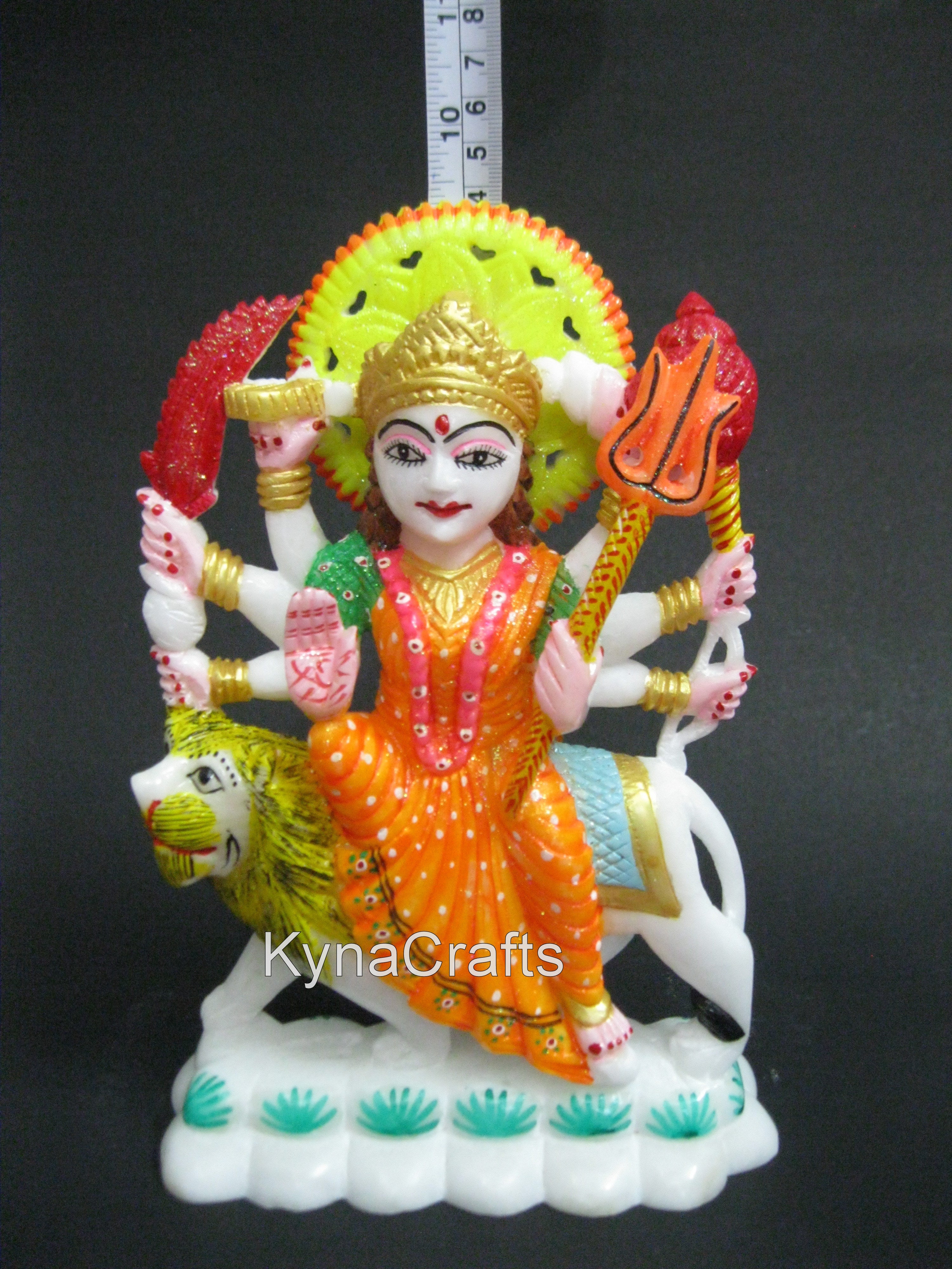 Marble Durgaa Maa Statue , Ashtbhuja Maa Idol 