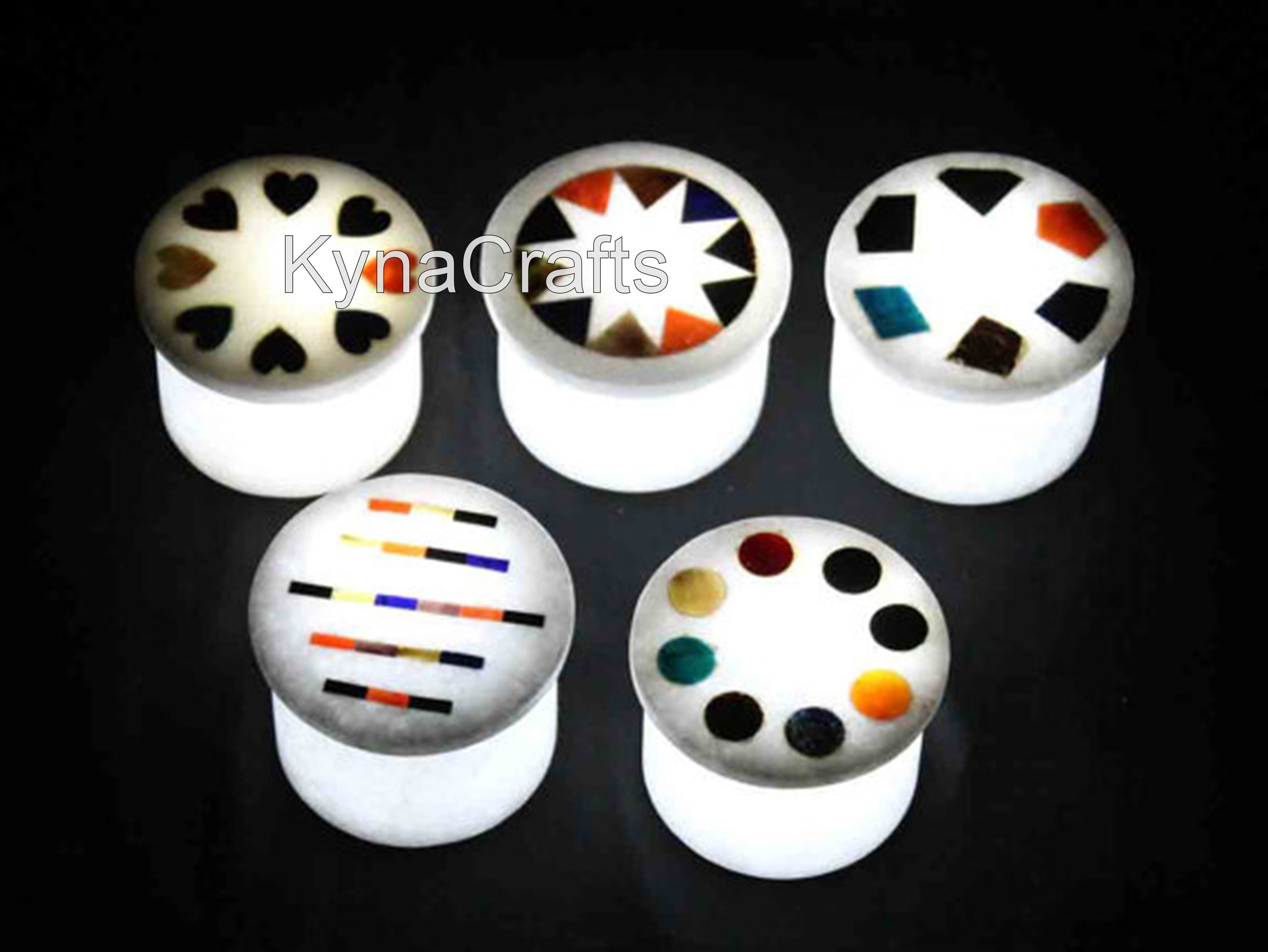 Multicolor Stone Box , Marble Inlay Box 