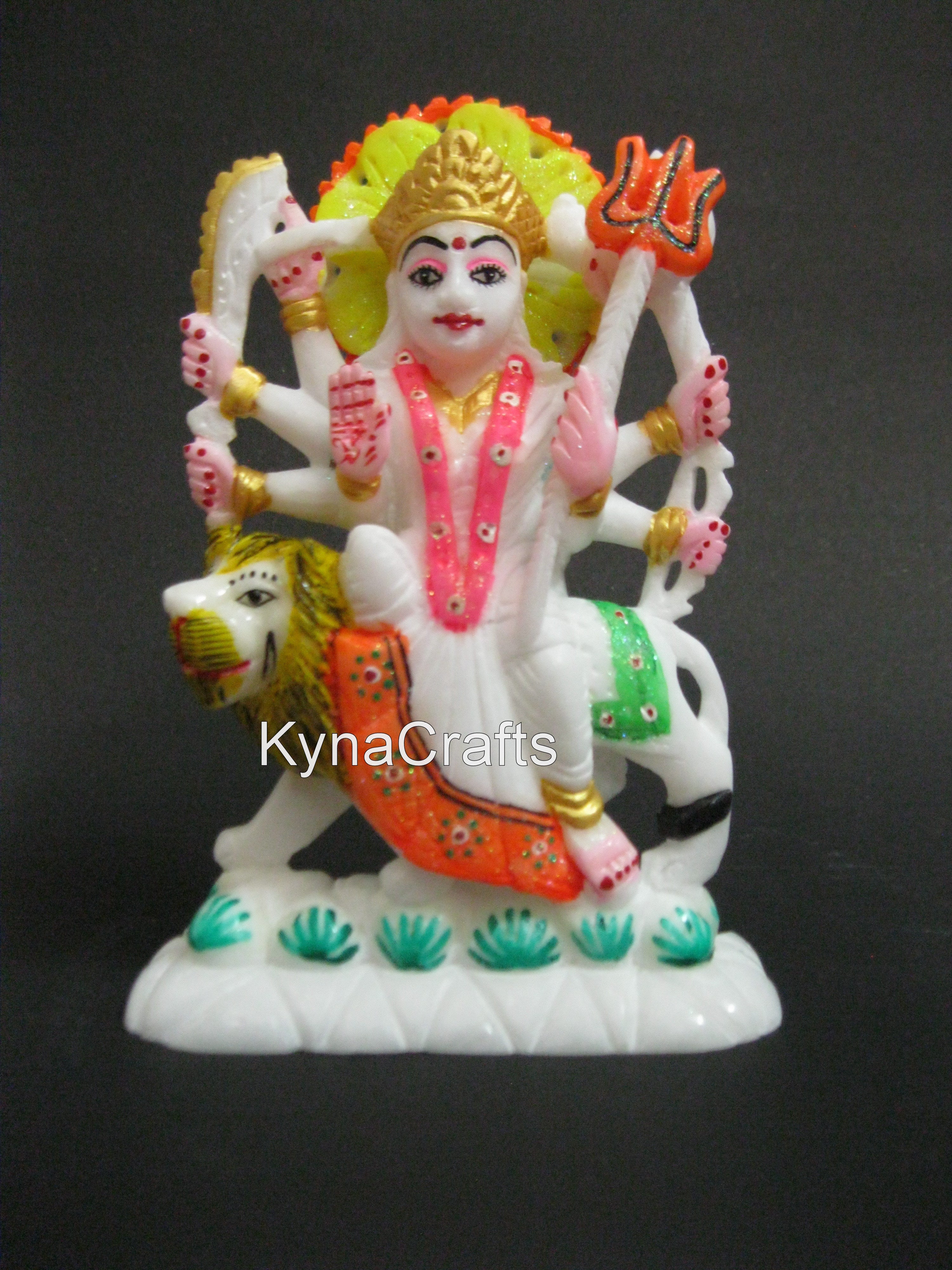 Maa Sherawali Statue , Hand Painted Statue 