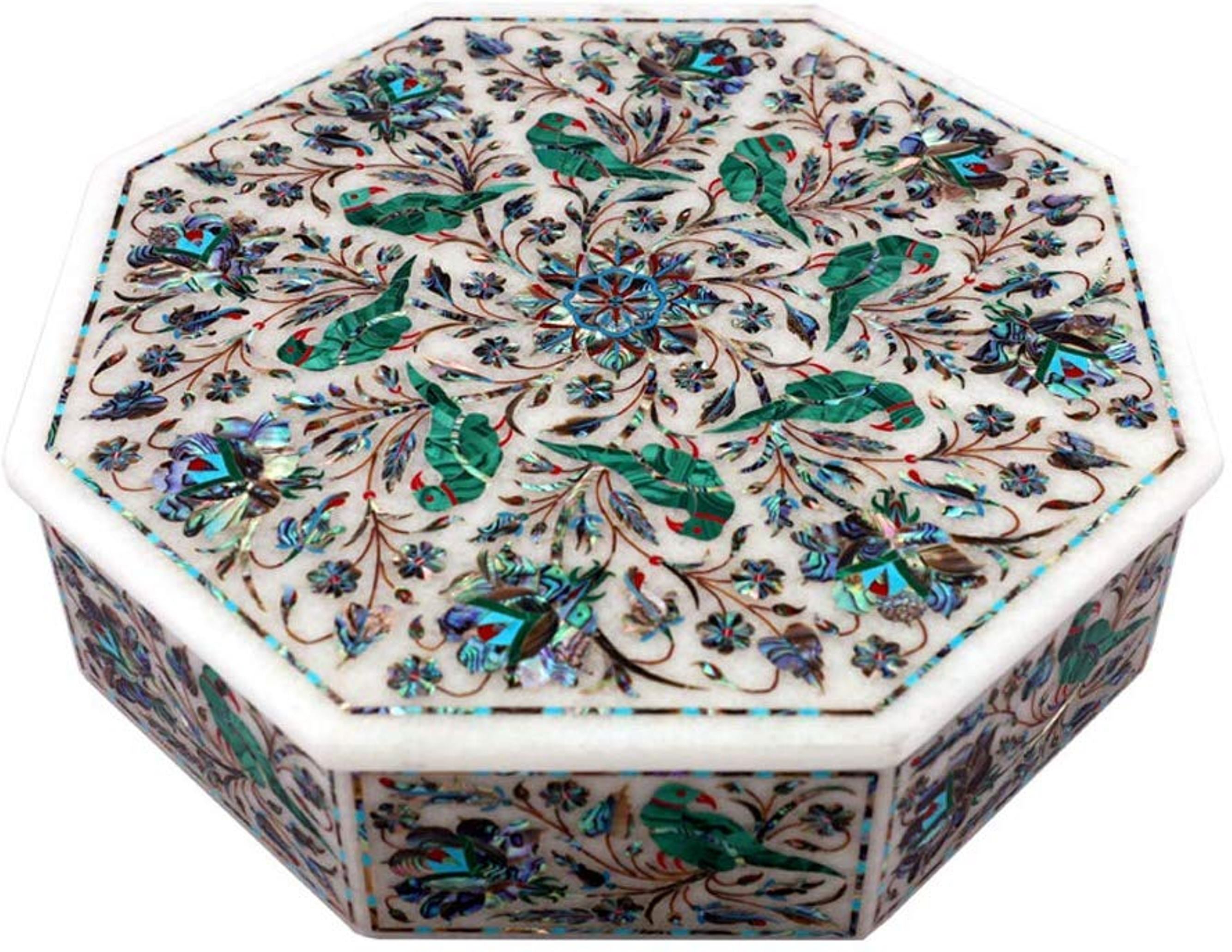 Multicolor Stone Box , Marble Trinket Box 