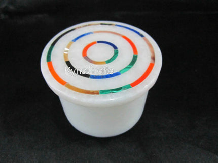 Round Marble Box, White Marble Box 