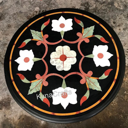 Round Table Top, End Table Top, Floral Art Table Top