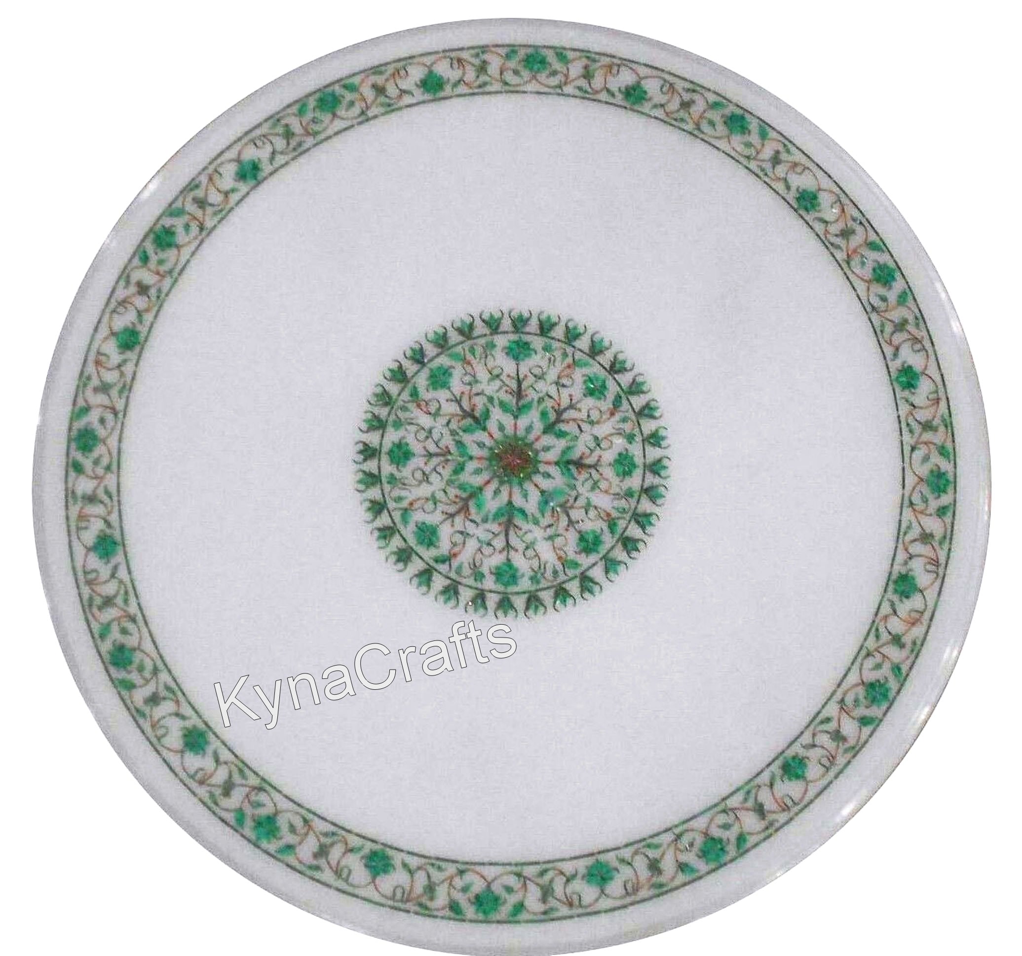 Round Table Top, White Table Top, Inlaid Table Top