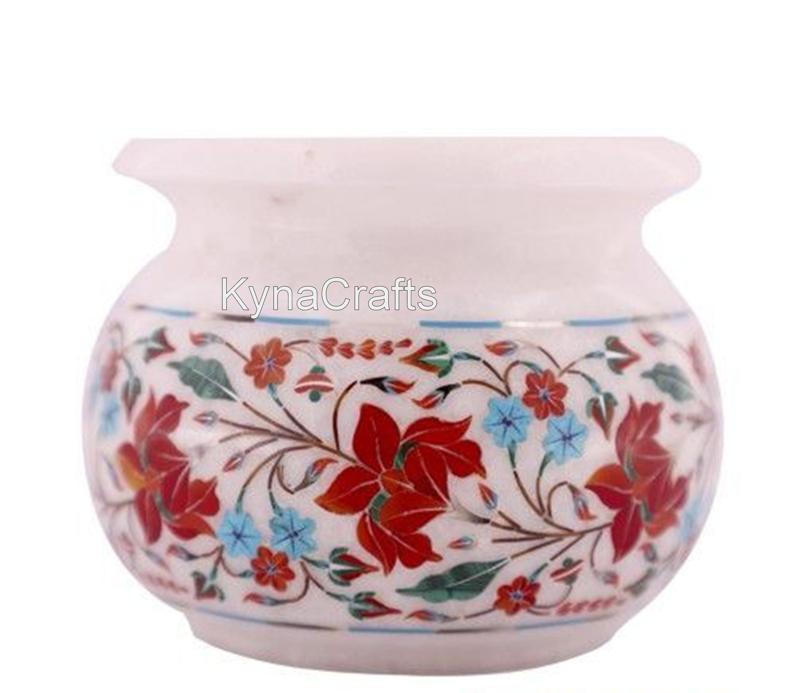 White Marble Pot , Marble Urn 