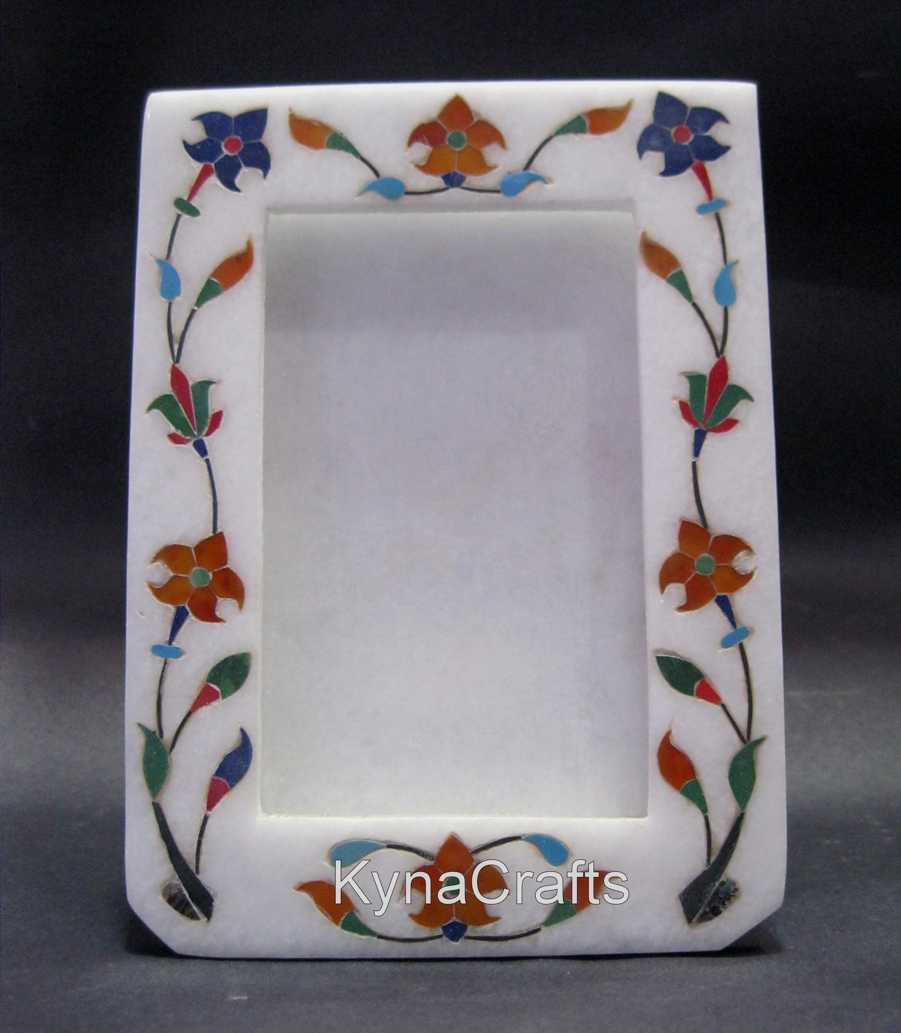 White Handmade Frame , Table Top Picture Frame 