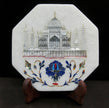 Taj Mahal Art Home Decor Plate  , Marble Decorative Plate 