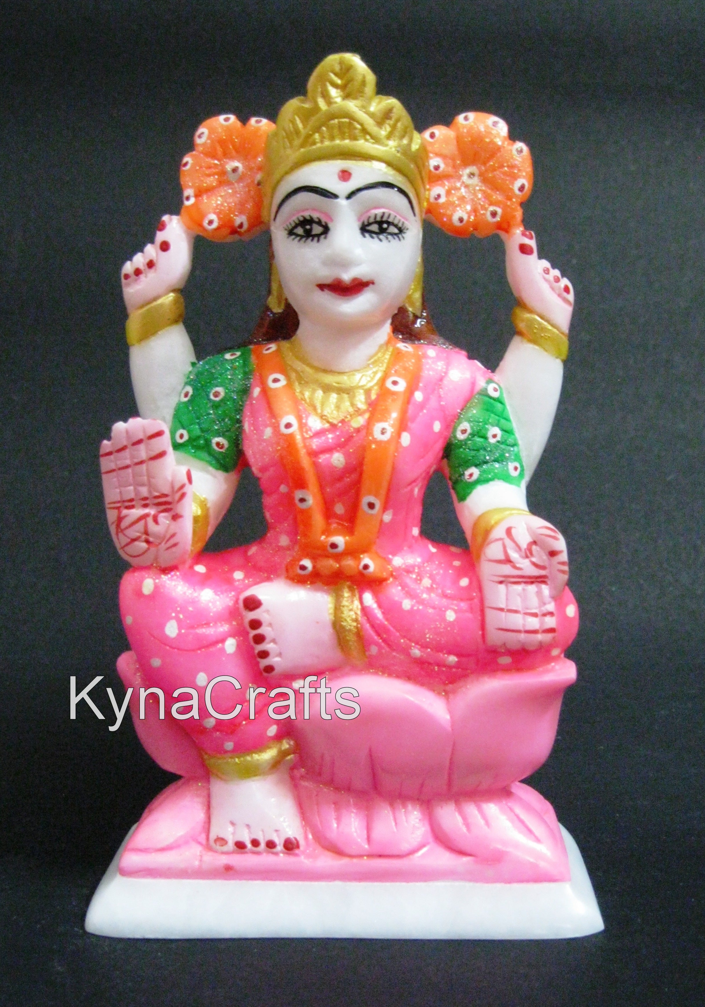 Goddess Lakshmi Ji Statue , Marble Laxmi Idol 