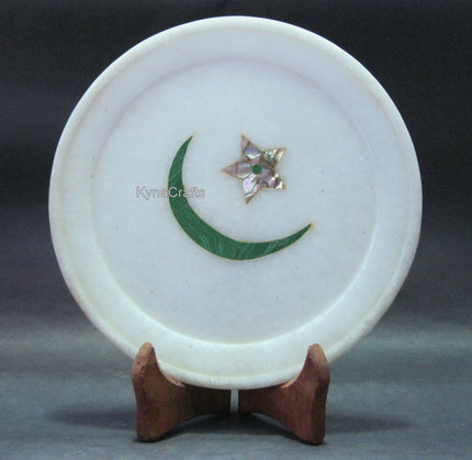 Marble Serving Plate , Round Marble Plate 