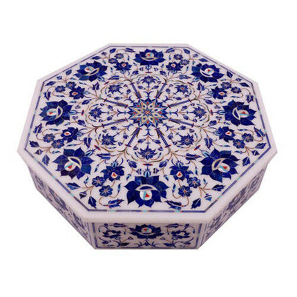 Lapis Lazuli Box , White Marble Box 