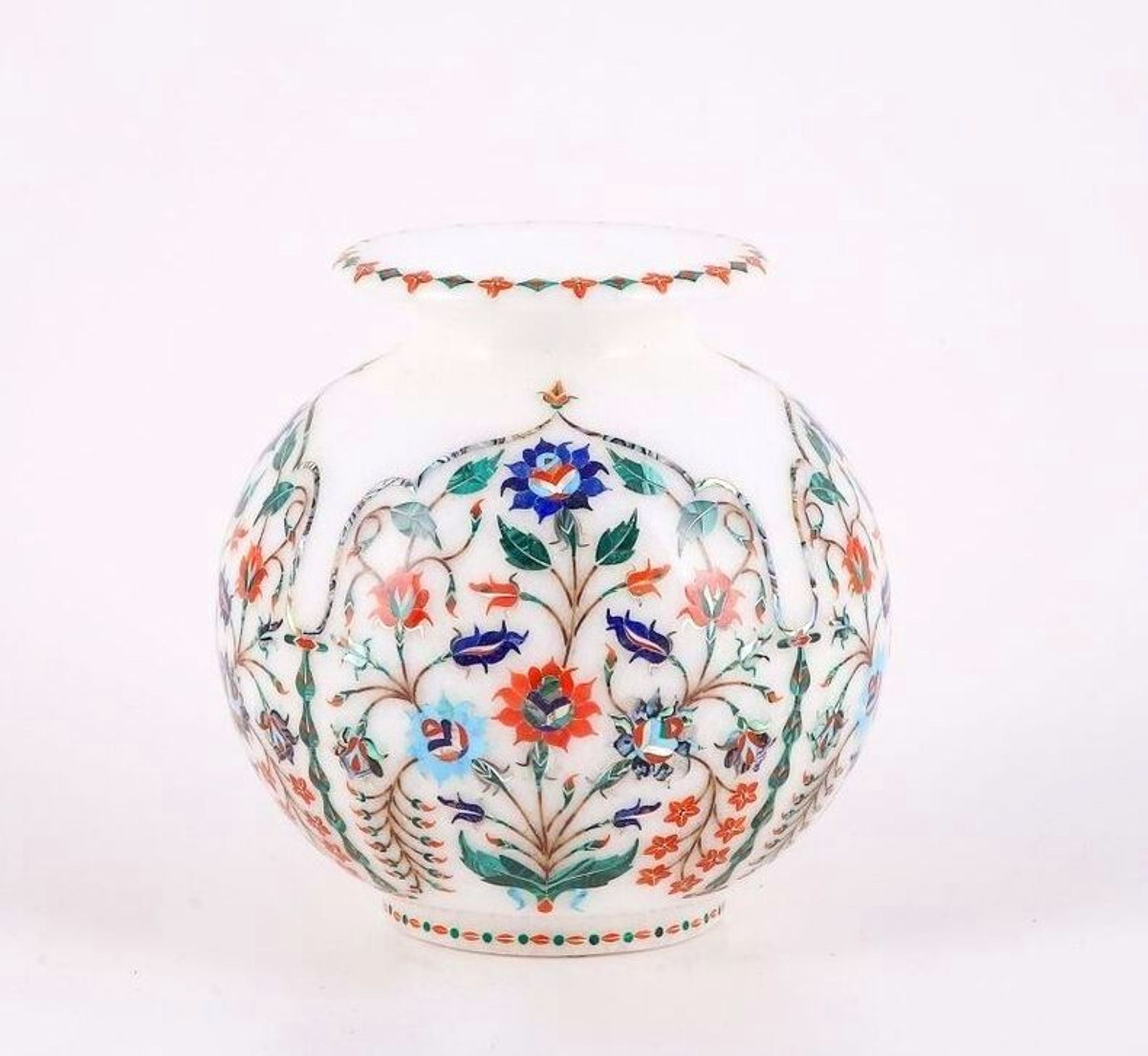 Marble Flower Pot , Washroom Decor Vase 