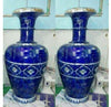 Blue Marble Pot , Marble Flower Vase 