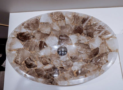 Smoky Quartz Sink , Quartz Wash Basin