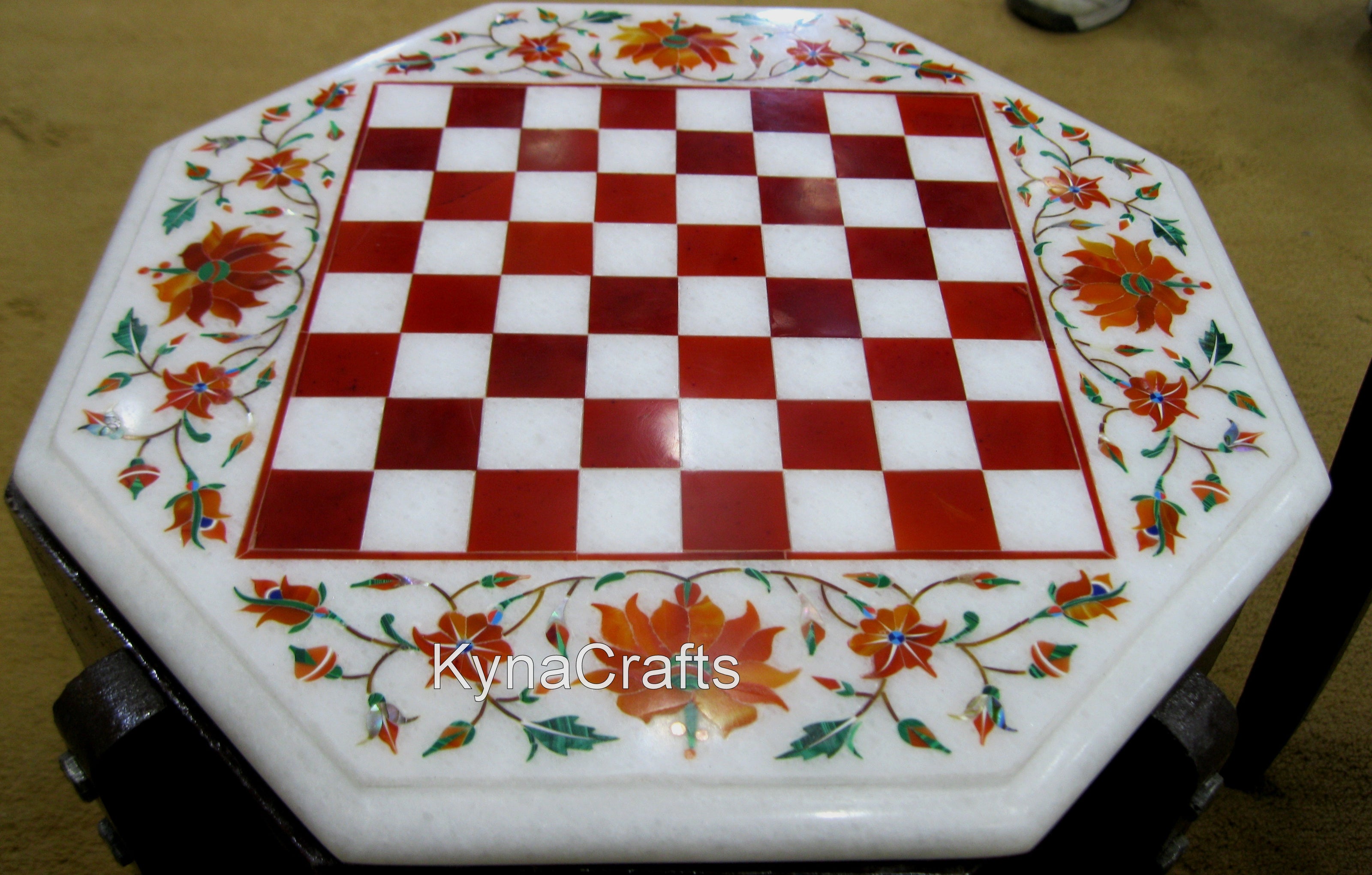 Carnelian Table Top, Corner Table Top, White Table Top