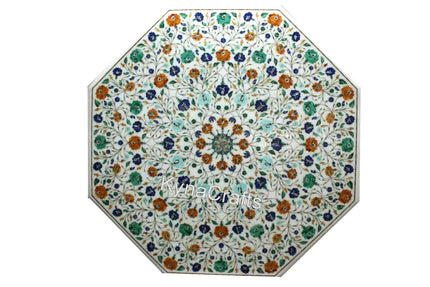 Floral Art Table Top, Dining Table Top, Octagon Table Top 