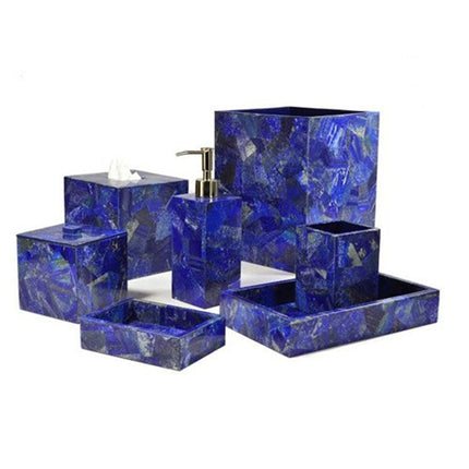 Blue Bath Set , Lapis Lazuli Bathroom Accessories 