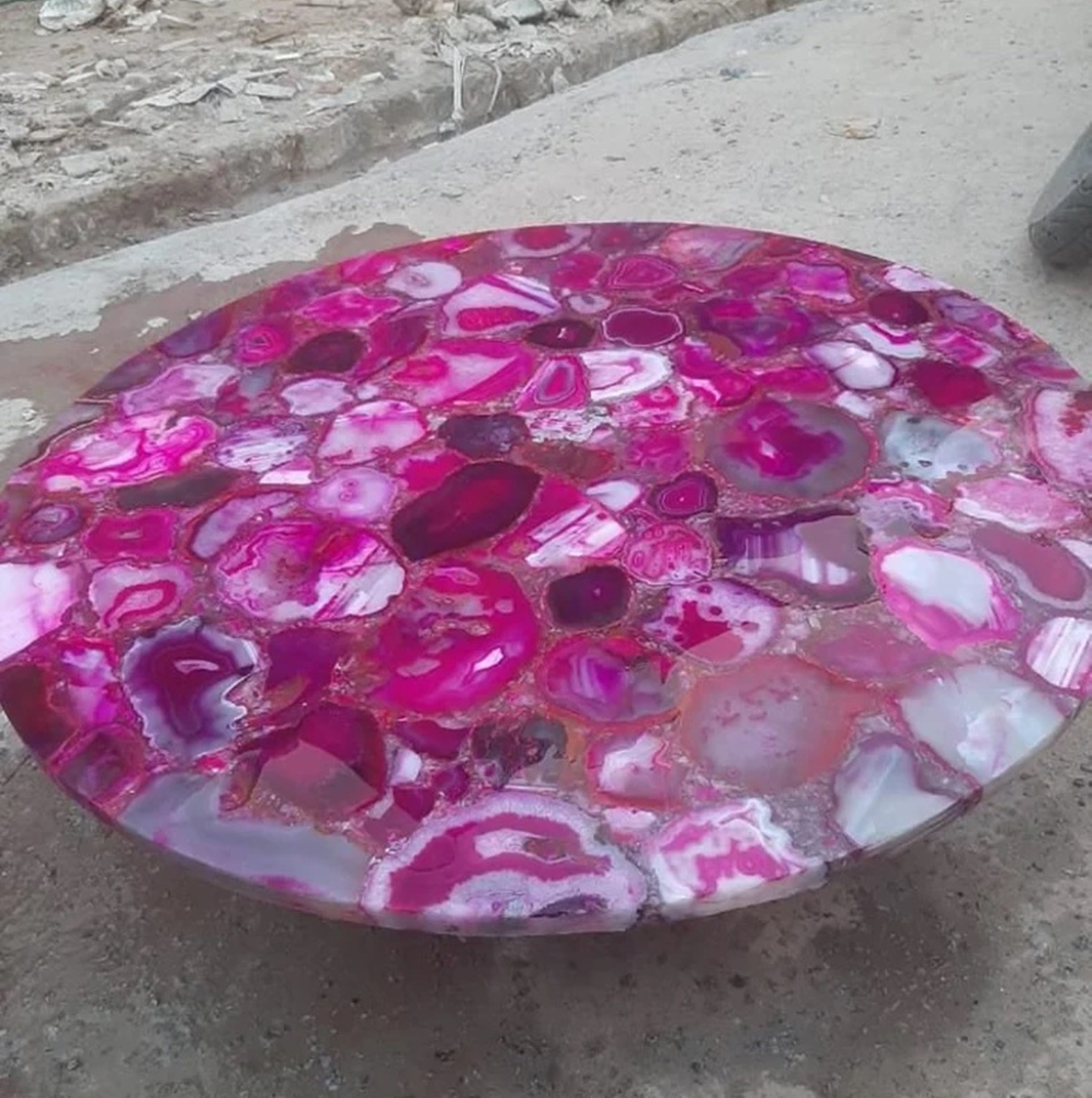 Pink Agate Coffee Table Top, Pink Agate Dining Table Top, Agate Epoxy Sofa Table Top