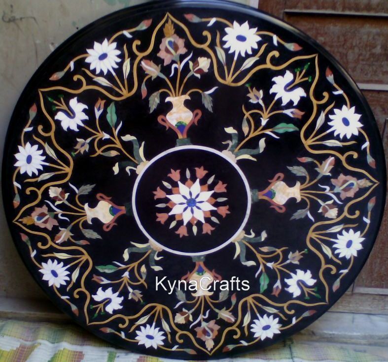 Pietra Dura Table Top, Round Table Top, Dining Table Top