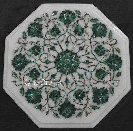 Malachite Table Top, White Table Top