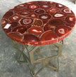 Red Agate Coffee Table Top, Agate Sofa Table Top