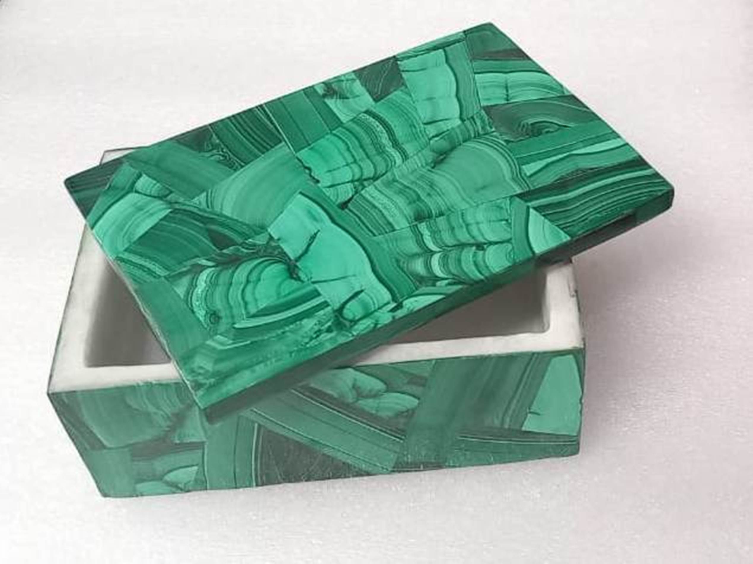 Green Marble Box, Cuff Link Box 