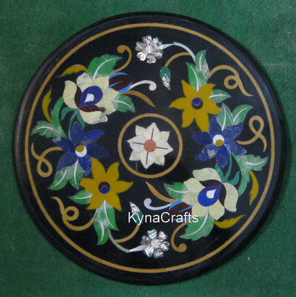 Lapis Lazuli Table Top, Round Table Top , Black Table Top 