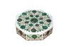 Marble Box Inlaid Floral , White Marble Box 