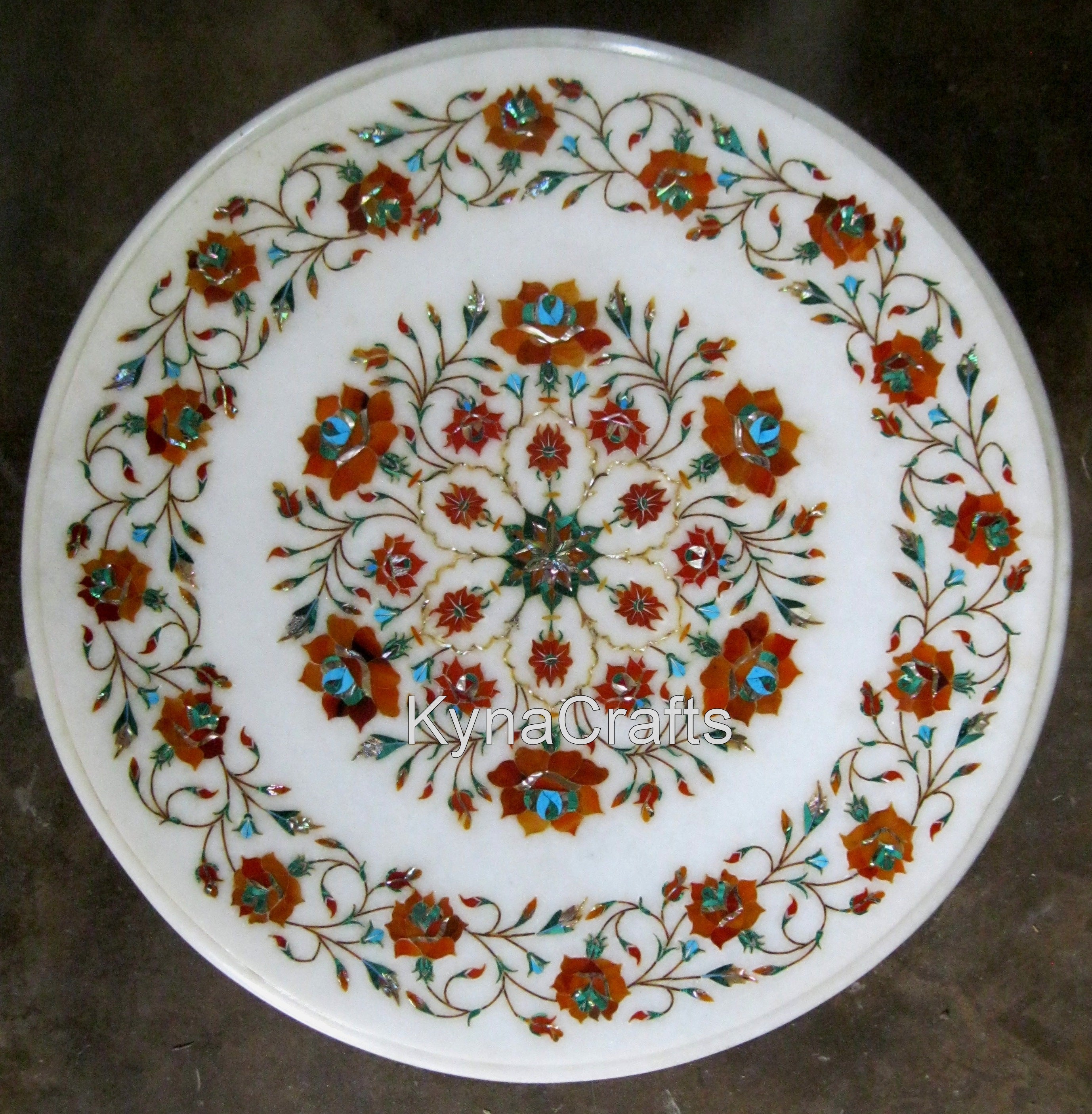 Turquoise Tabe Top, Marble Table Top, Coffee Table Top