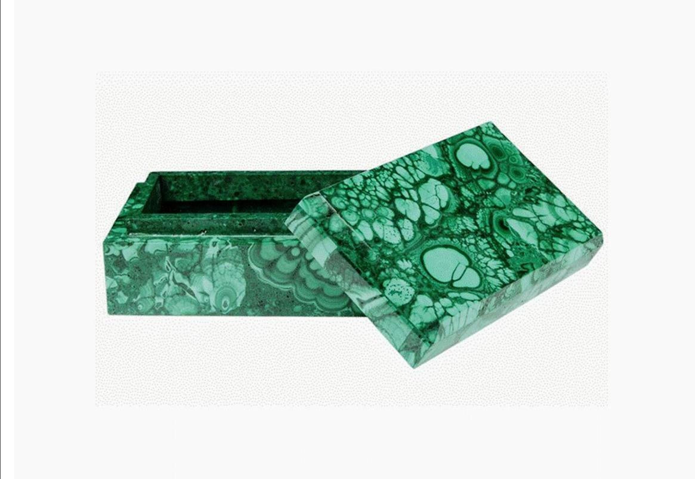 Malachite Handmade Box , Rubber Band Box 