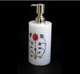 White Handmade Pump , Marble Decorative Dispenser 