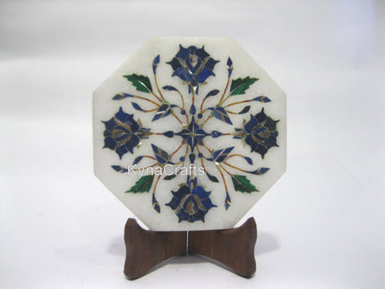 Octagon Tea Pot Stand , Inlay Marble Kettle Stand 