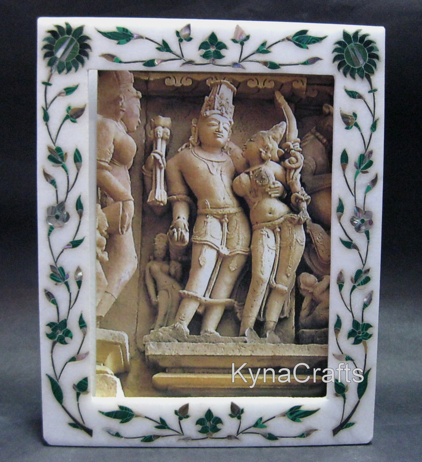 Malachite Personalized Photo Frame , Marble inlay Frame 