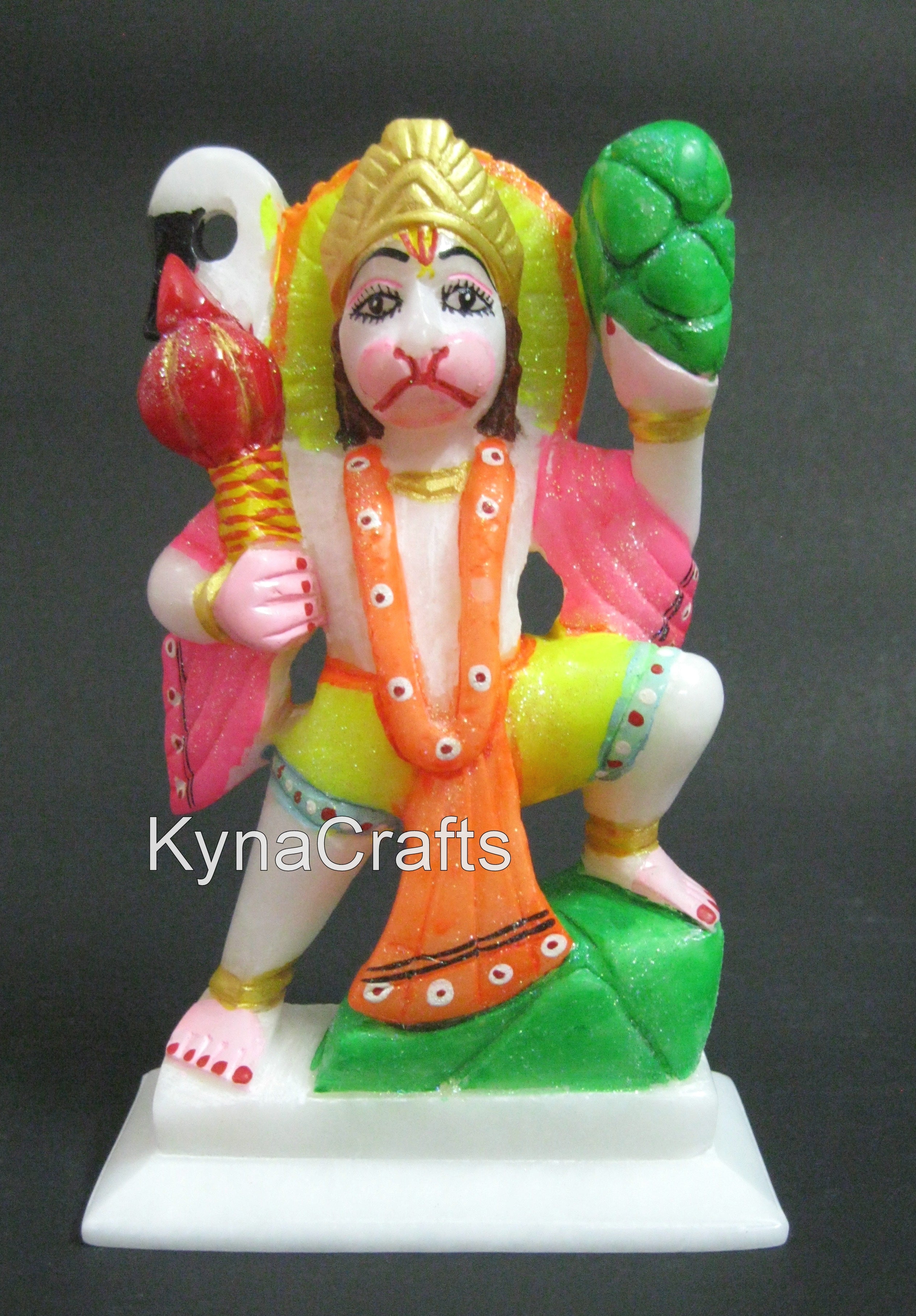 Marble God Statue , Hand Painted Hanuman Ji