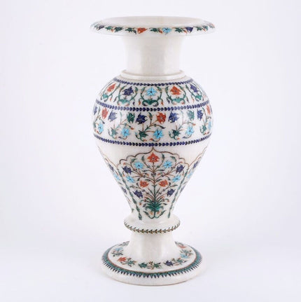 Inlaid Flower Pot , Marble Flower Vase