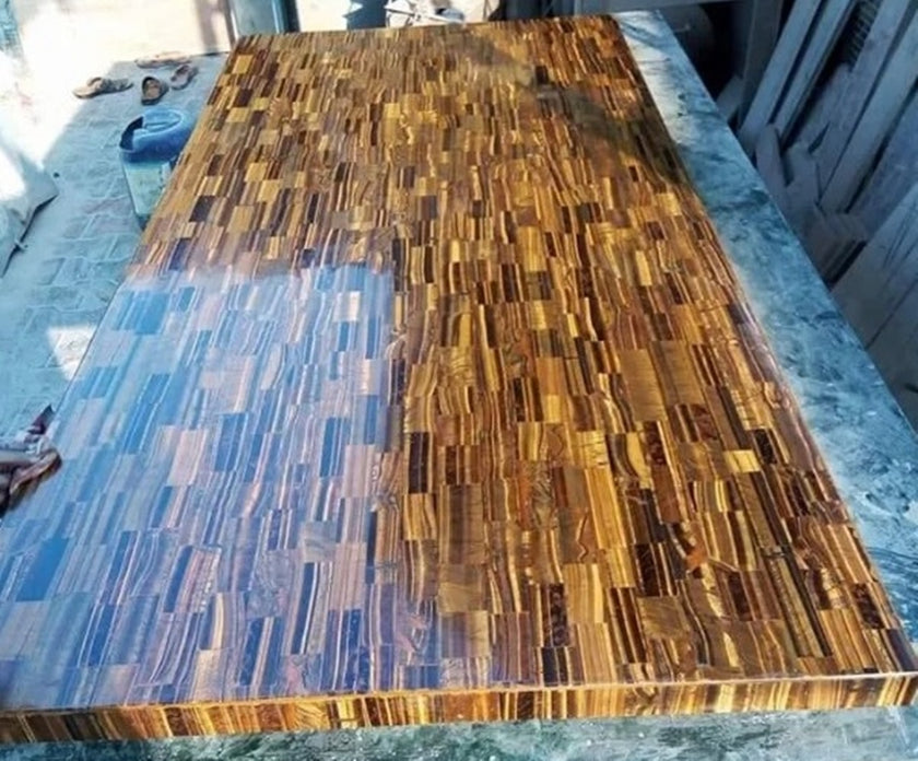 Tiger Eye Stone Table top, Cafeteria table Top