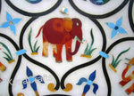 Elephant Design Table Top, Turquoise Table Top