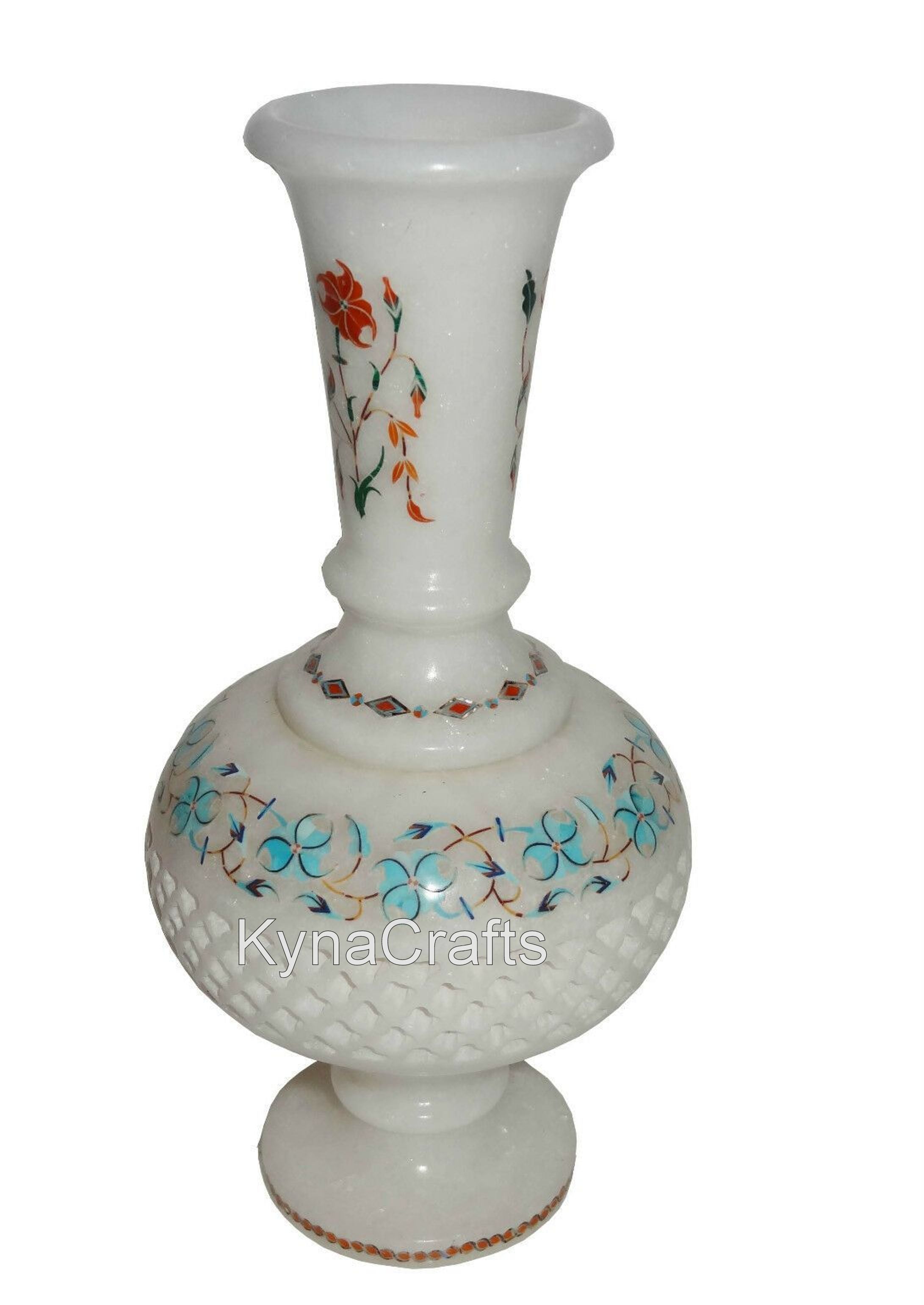 Marble Planter , Inlay Flower Pot 