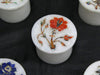 Floral Art Box, Carnelian Stone Box 