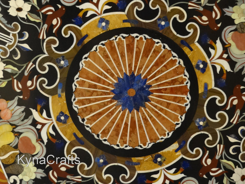 Antique Art Table Too, Gemstone Table Top