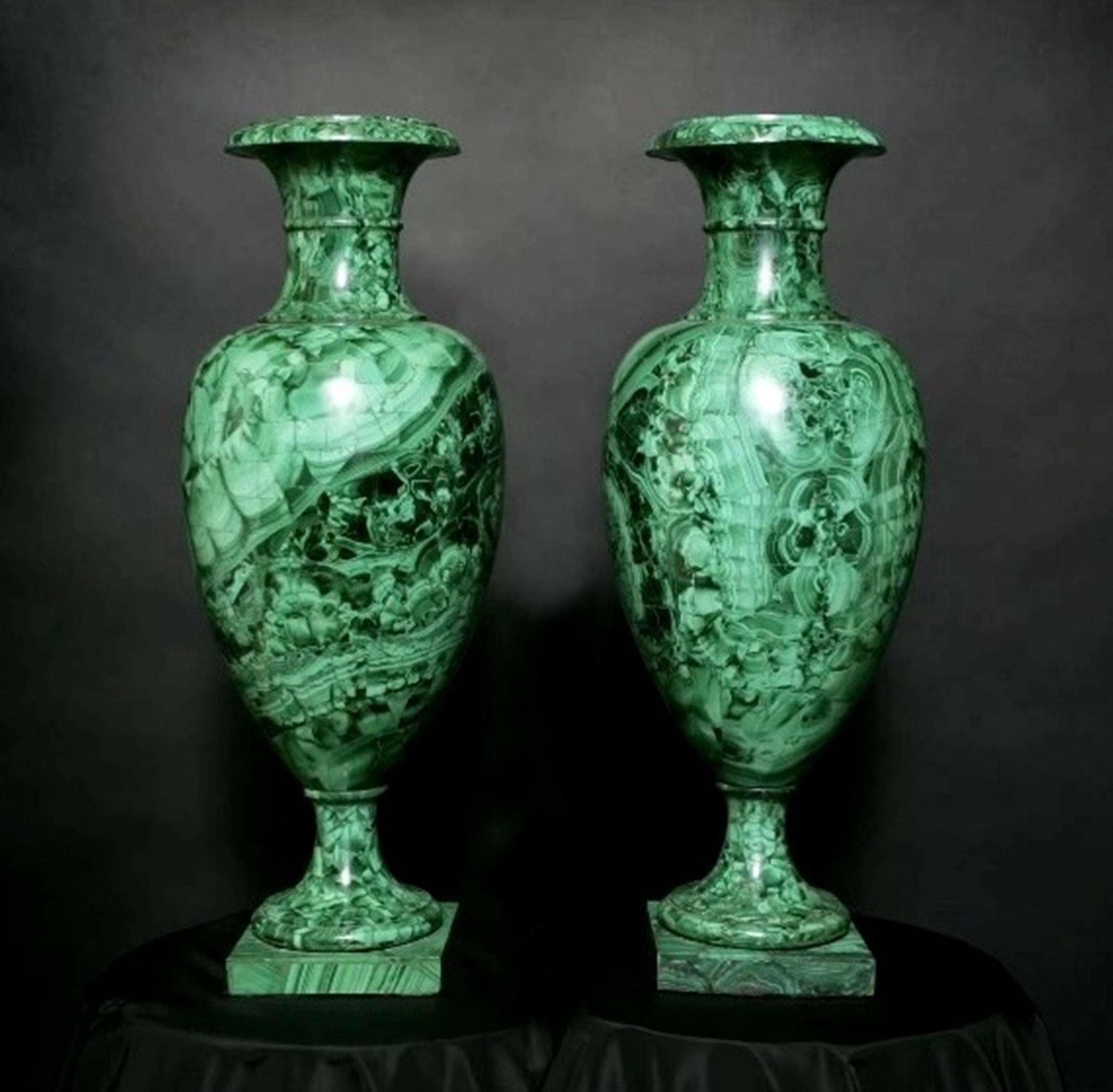 Malachite Plant Pot , Green Vase 