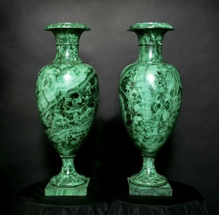 Malachite Plant Pot , Green Vase 