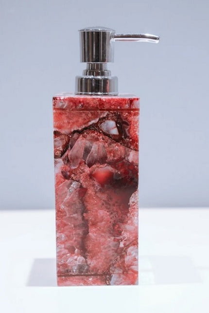 Red Agate Soap Pump , Agate Soap Dispenser 