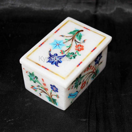 Inlaid Marble Box, Marble Trinket Box 