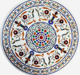 Pietra Dura Table Top, Patio Table Top, White Table Top
