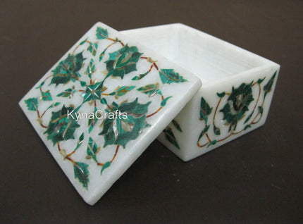 Malachite Stone Box, Rectangle Box