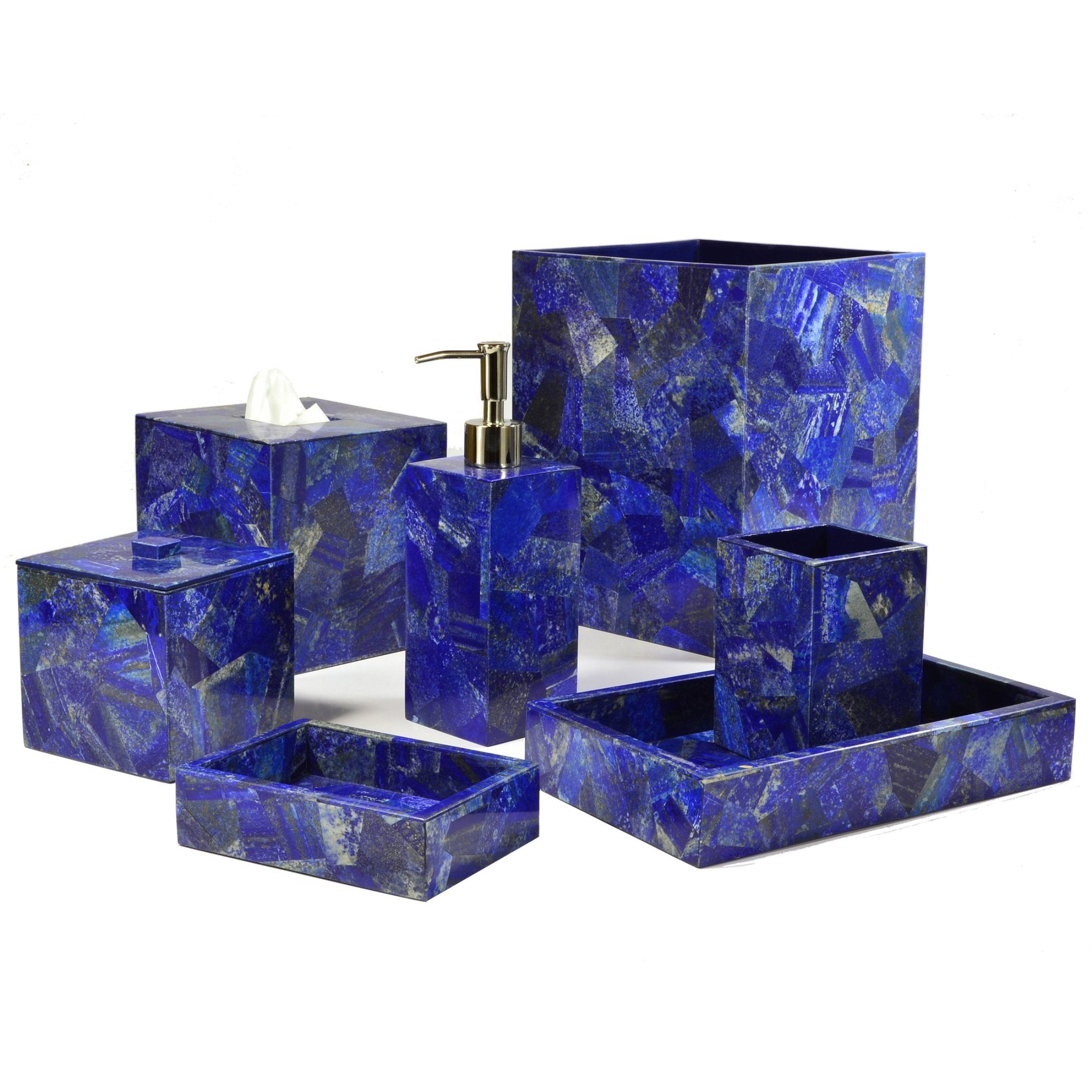 Lapis Lazuli Bath Decor , Lapis Lazuli Vanity Room Decor 