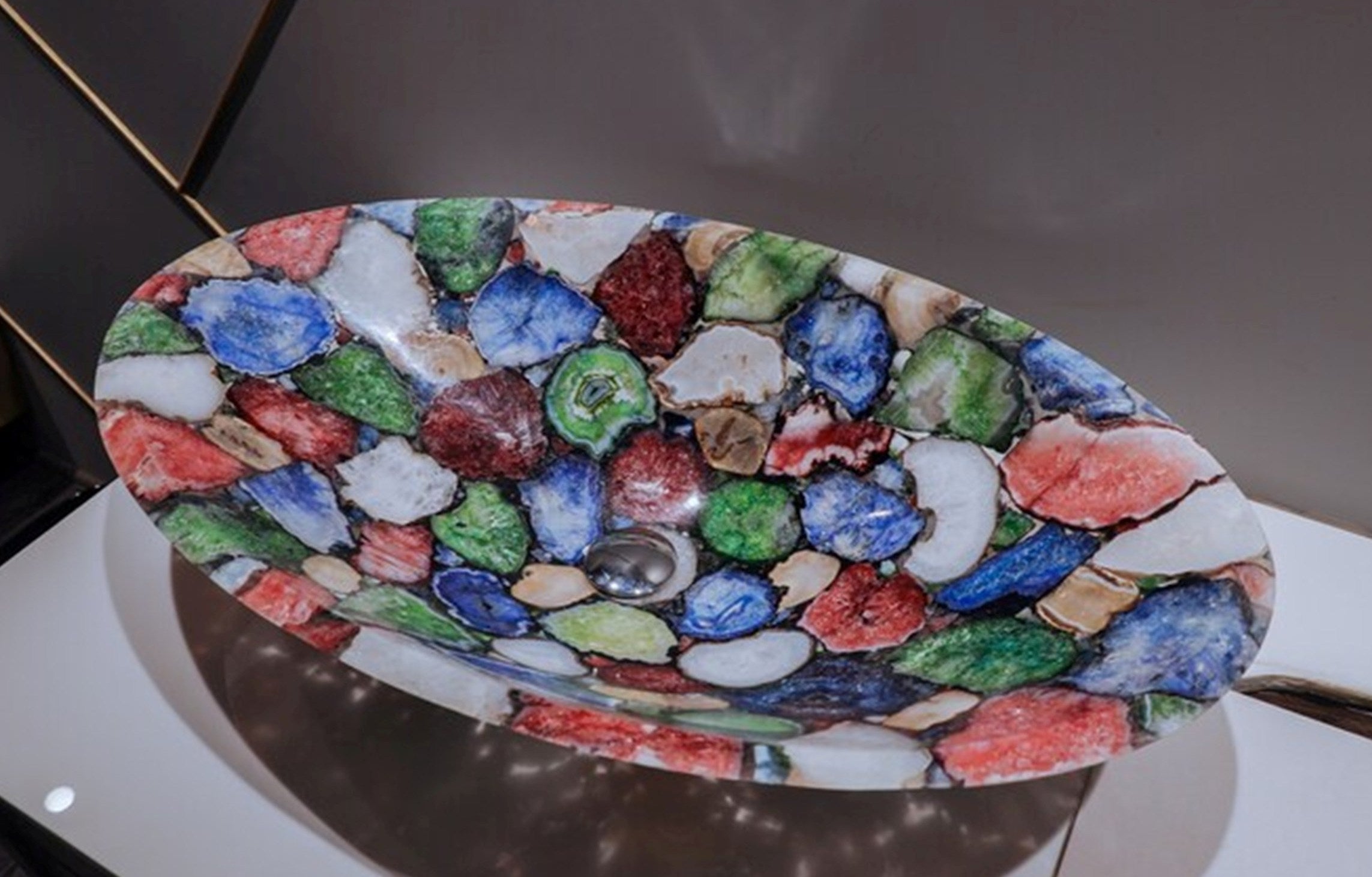 Multcolor Agate Sink , Agate Wash Basin 