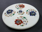 Marble Roti Maker , Stone Inlay Rolling Board