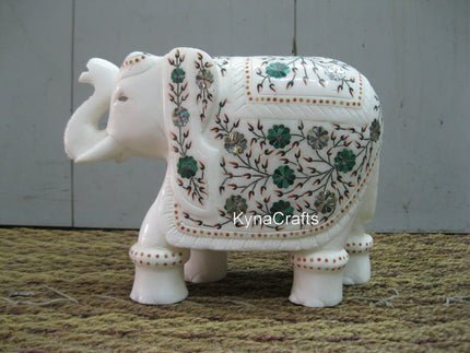 Floral Art Elephant , Handmade statue 